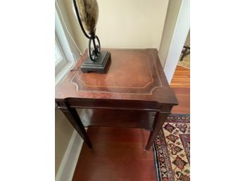 Square Wood Side Table With Top Pattern