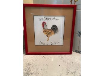 Framed Decorative Print Of Chicken