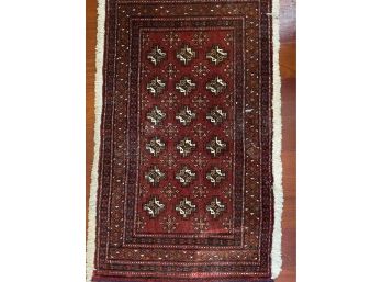 Small Red & White Area Rug (1st Fl Bathroom)