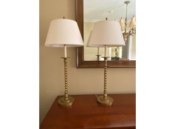 Pair Of 30' Candlestick Style Lamps