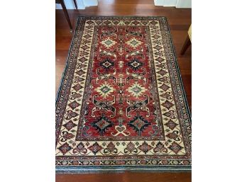 Hand Knotted Wool Rug From Pakistan