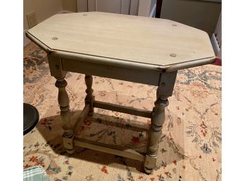 Taupe Wooden Table With Carved Legs