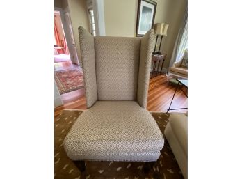 Isenhour Wing Back Chair With Black Pewter Nailhead Trim In Great Condition (#2)