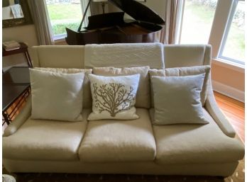 Isenhour Beige Pillow Back Cushion Couch In Great Condition