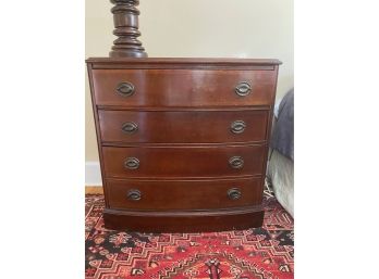 3 Drawer Wood Dresser With Bowed Front Design