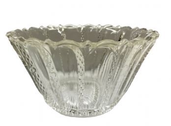 Pressed Glass Fluted Bowl