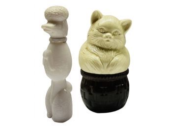 Avon Bottles: Poodle And Pig