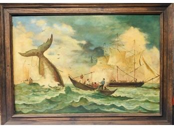 Folk Art Whaling Painting