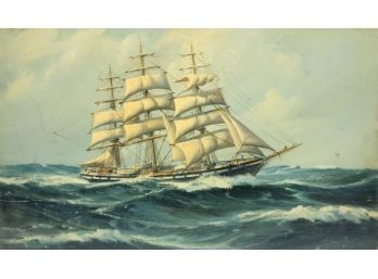 Nautical Clipper Ship Painting