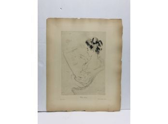 Paul-Cesar Helleu Lemercier Heliograph, 'Femme Lisant'