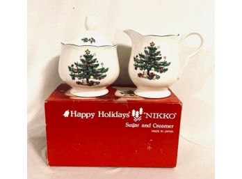 Collectable Vintage Nikko Creamer & Sugar Bowl