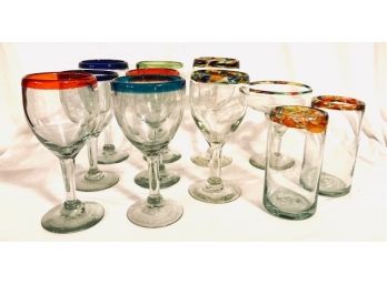 Collection Of Hand Blown Stemware & Tumblers (11pcs)