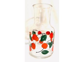 Vintage Mid Century Cherries Juice Carafe