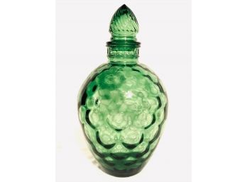 Vintage Emerald Green Glass Decanter