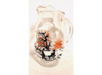 Vintage Asian Inspired Beverage Pitcher