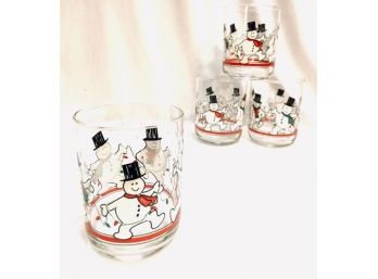 Vintage Frosty The Snowman Glasses - Libbey Glass Company (4ct)