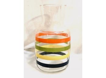 Vintage Striped Juice Carafe