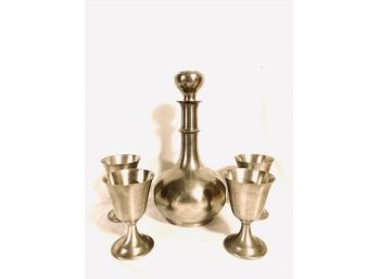 Leonard English Pewter Decanter Set