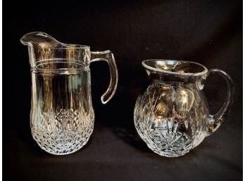 Pair Of High Quality Cut Beverage Pitchers