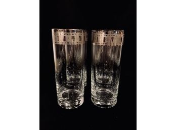 Set Of Vintage Fred Press Style Bonded Tumblers (4ct)