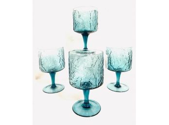 Set Of Teal Goblets (4ct)