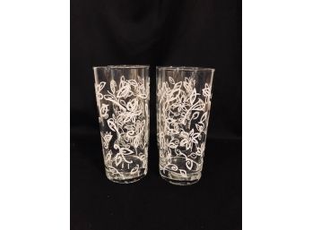 Beautiful Set Of Floral Tumblers (4ct)