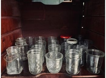 Grouping Of Vintage Jelly, Jam & Canning Jars Featuring Kerr