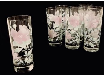 Pristine Floral Tumblers From France (8ct)