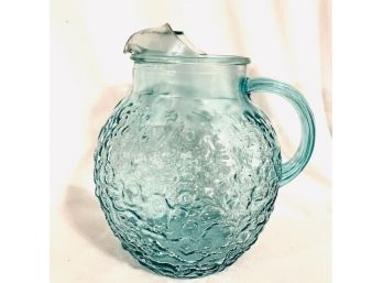 Vintage Textured Ball Pitcher With Ice Lip