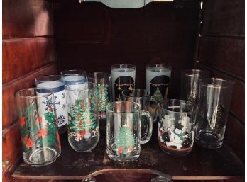 A Dozen Collectable Holiday Glass Pieces