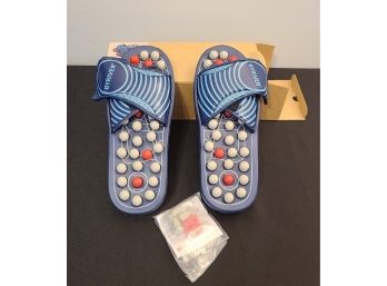 BYRIVER Reflexology Foot Massager, Acupuncture Massage Slippers Shoes Sandals, Size S