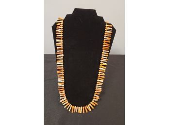 Vintage Cut Agate Stone Necklace