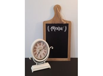 Battery Operated Clock And Menu Board