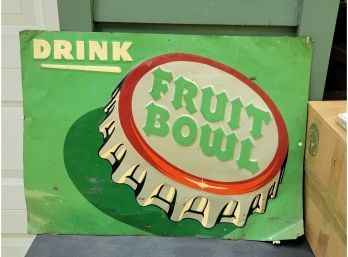 Early American Sign - Tin -Fruit Bowl Drink