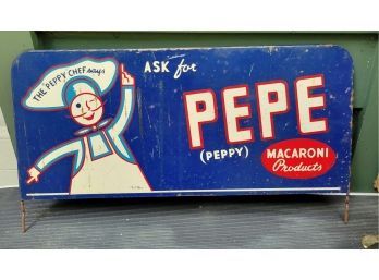 Early American Tin Sign - Pepe The Chef