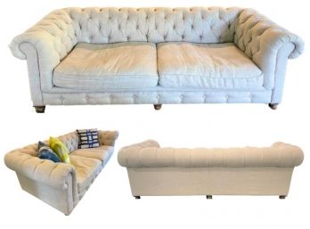 Restoration Hardware Belgian Linen Kensington Sofa