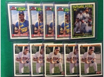 Lot Of 10 Manny Ramirez Rooke Baseball Cards