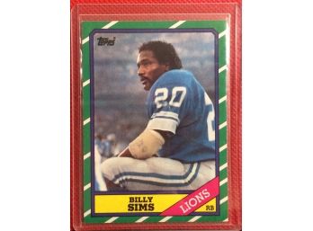 1986 Topps Billy Sims Football Card