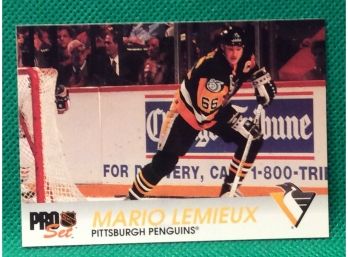 1992 Pro Set Mario Lemieux Hockey Card