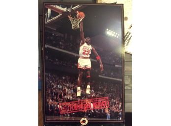 Vintage Original Michael Jordan Large Poster On Posterboard