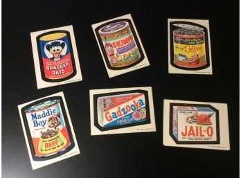 Lot Of 6 Vintage Topps Wacky Packages Stickers