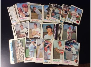 1973 Topps Baseball Card Lot Of 196 Cards