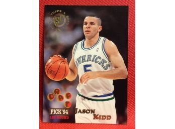 1995 Topps Stadium Club Jason Kidd 1st Round Draft Pick Rookie Card