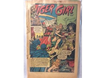 Vintage 1960s Tiger Girl Comic Book - No Cover