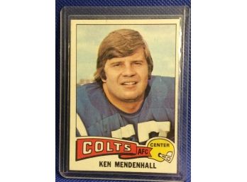 1975 Topps Ken Mendenhall Football Card