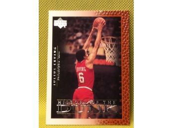 2000 Upper Deck NBA Legends Julius Erving History Of The Dunk Card