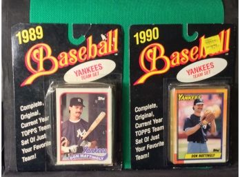 1989 & 1990 Topps New York Yankees Team Sets