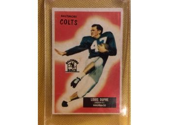 1955 Bowman Louis Dupre Football Card #160