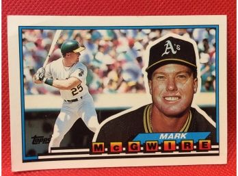 1989 Topps Big Mark McGwire Card