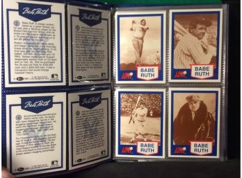 Line Drive Babe Ruth Baseball Card Lot In Mini Folder